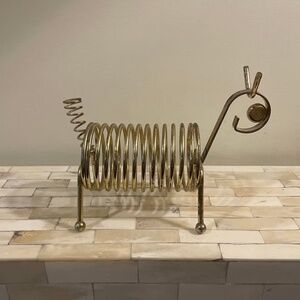 Vintage Coiled Wire Animal Letter Holder Desk Decor